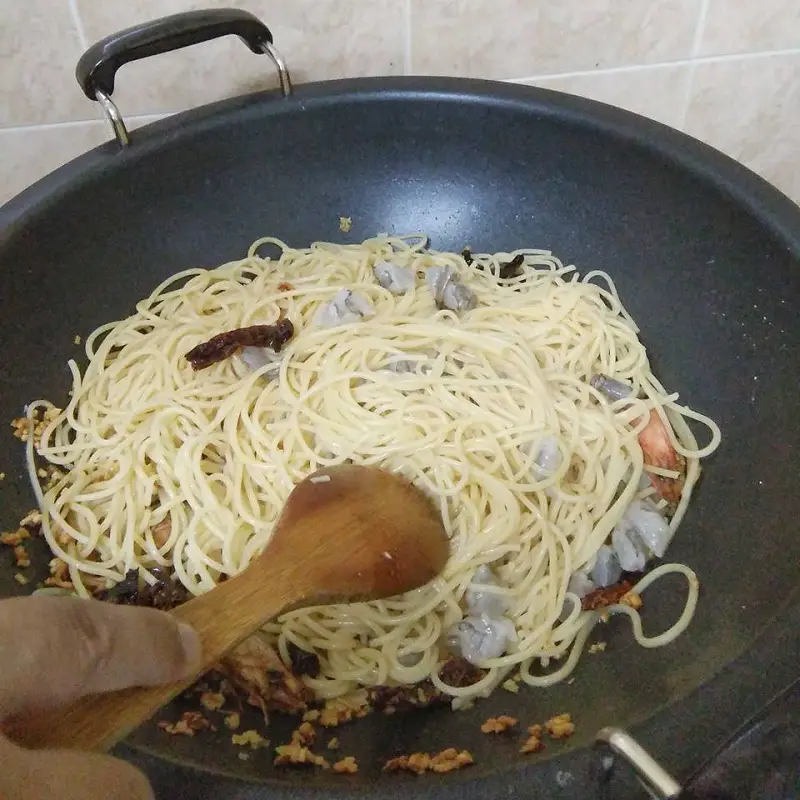 Resepi Spaghetti Carbonara Udang - Spa Spa q
